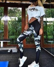 Camo Slit Leggings 1