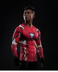 Iron Man Suit Long Sleeve Compression Shirt 3