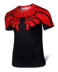 Red Black Spiderman Compression Shirt