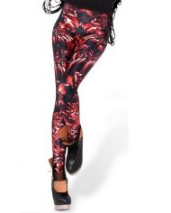 Red Geometric Print Fitness Leggings